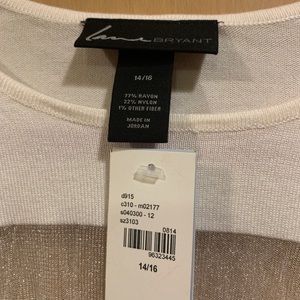 Lane Bryant 14/16 light top/sweater white